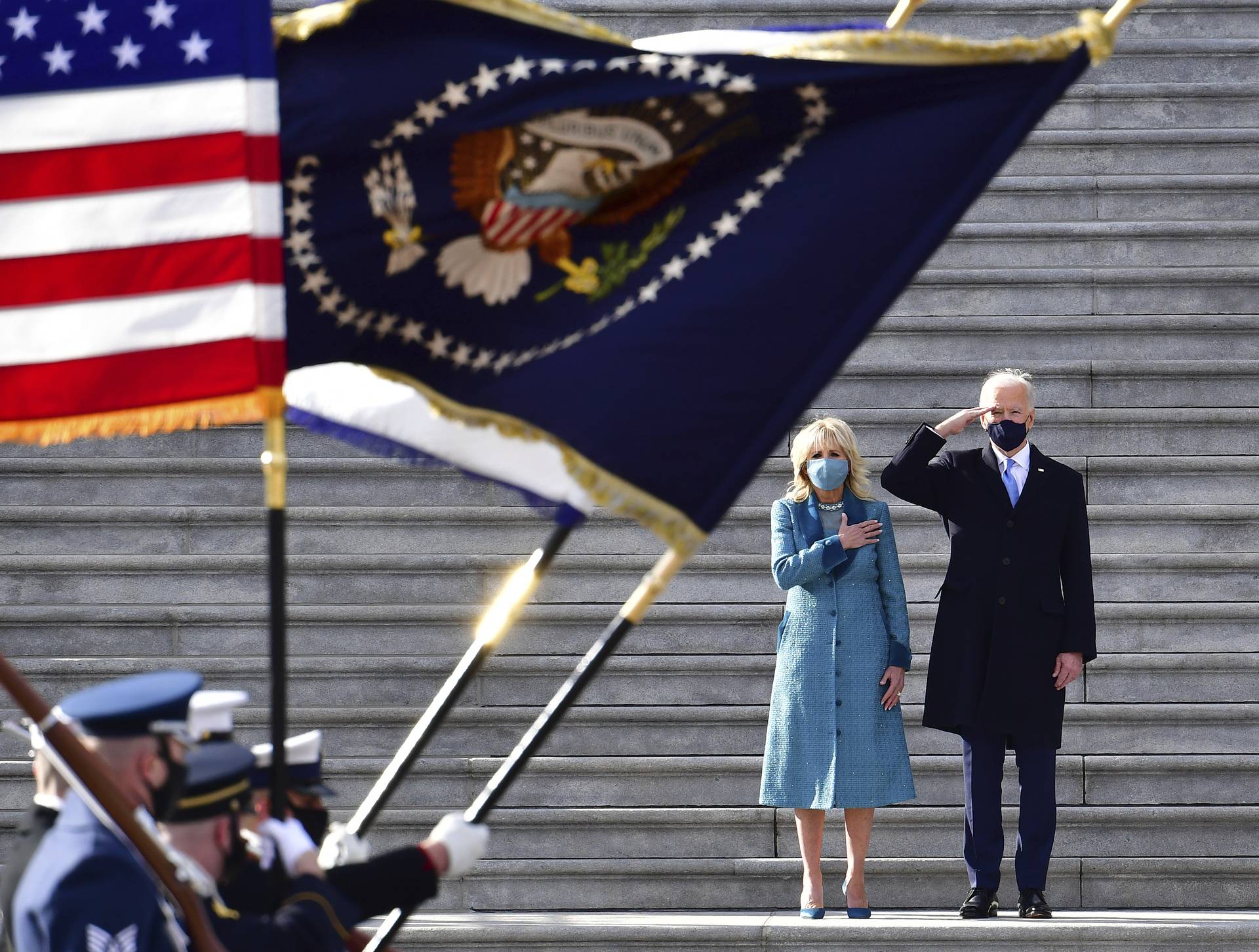 Президент США Джо Байден с супругой Джилл David Tulis/Pool Photo via AP