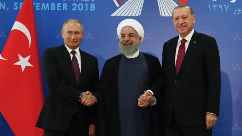 Владимир Путин, Хасан Рухани и Реджеп Эрдоган