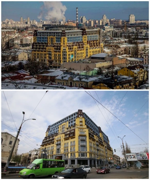 Вот, что получается, когда пытаются заниматься стилизацией, с отсылкой на прошлое (историческая часть Подола, Киев). | Фото: medium.com.