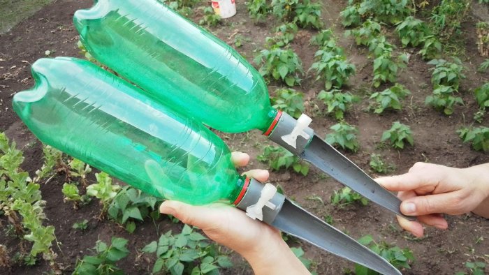 Как сделать простейшую систему полива комнатных или огородных растений на основе ПЭТ бутылок для дома и дачи,мастер-класс