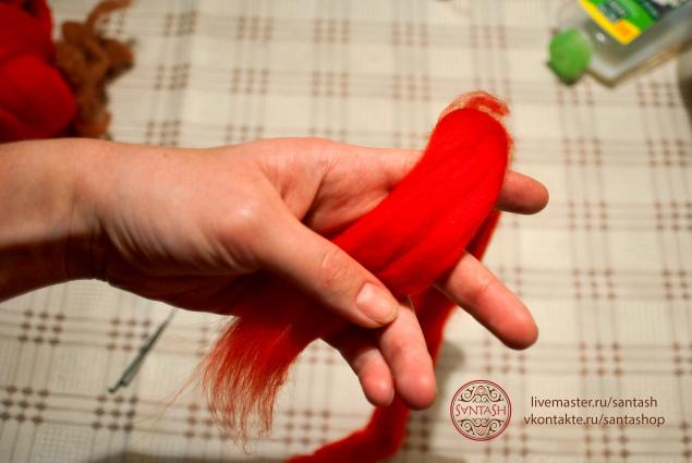 Валяние объемного браслета мастер класс
