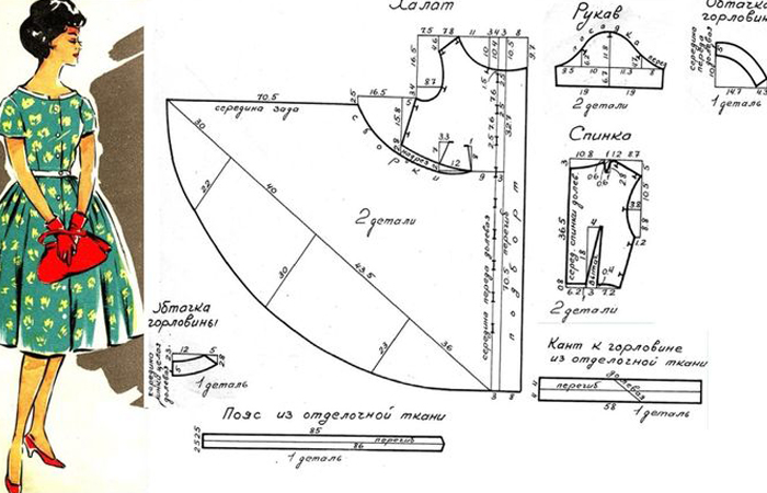 Советские выкройки/ фото: ru.pinterest.com