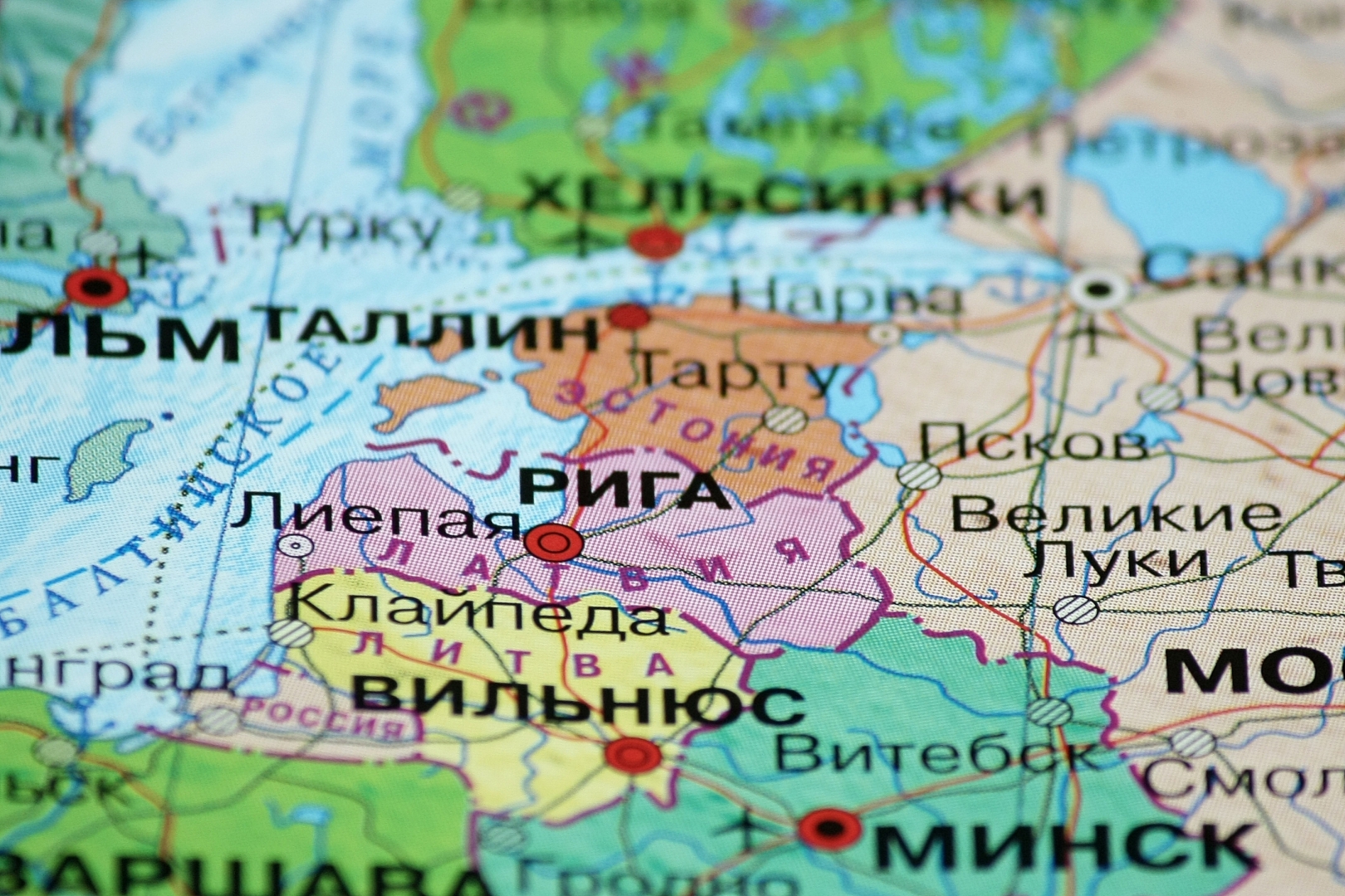 Страны балтии карта