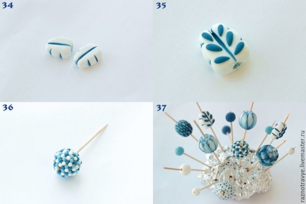 Любимые бусы в стиле гжель гжель