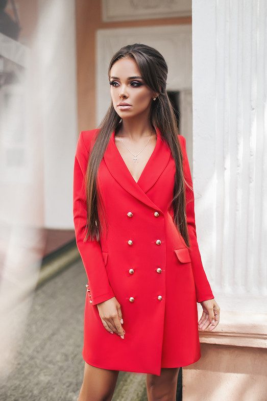 Пиджак под красное платье