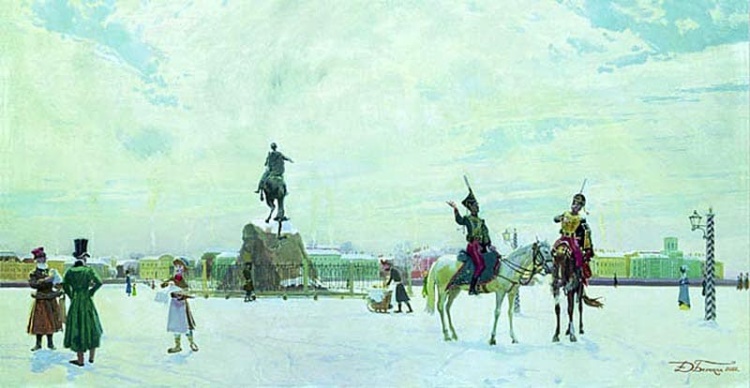 Художник Дмитрий Белюкин. Прогулка с императрицей Художник Дмитрий Белюкин. Прогулка с императрицей