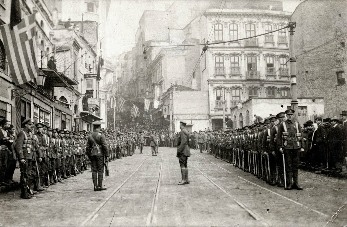 Войска Антанты в Константинополе 1918 год