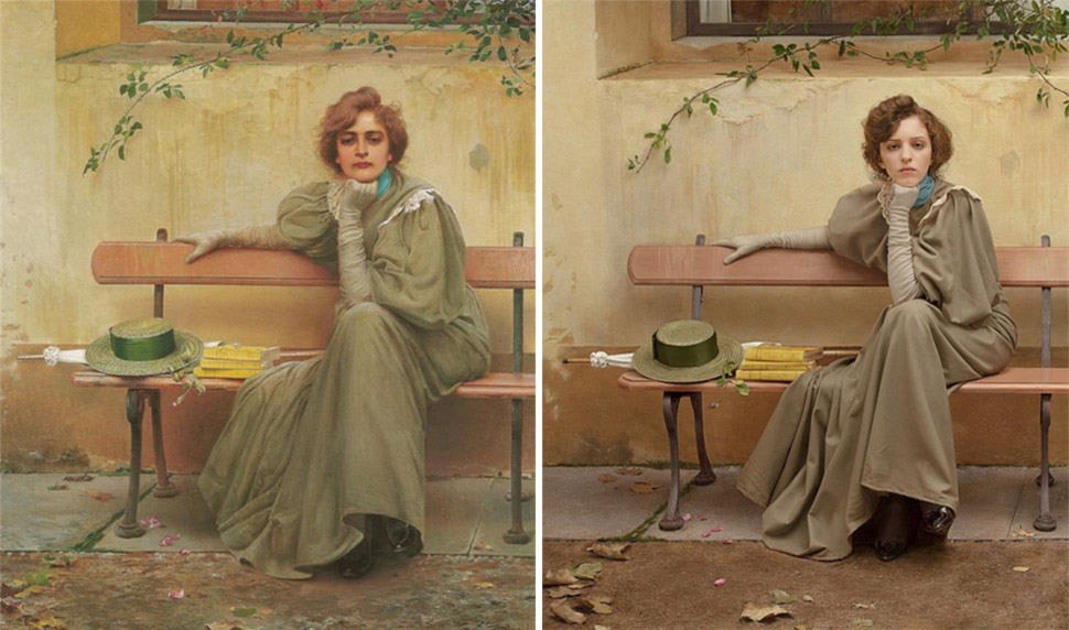 Классика живописи, воссозданная с помощью фотографии Классика живописи, воссозданная с помощью фотографии