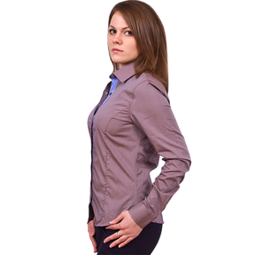 Коричневая женская блузка в полоску купить недорого в Москве