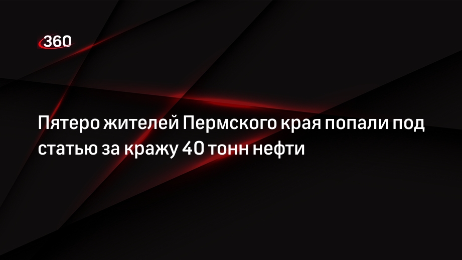 Пятеро жителей Пермского края попали под статью за кражу 40 тонн нефти