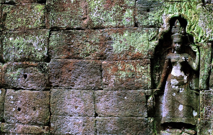 Камбоджийский храм Та Пром (Ta Prohm) и гигантские деревья