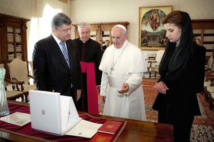Президент Украины Петр Порошено и Папа Римский, Ватикан