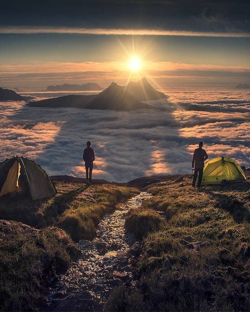 Кемпинг над облаками в Нарвике позитив, фото, это интересно