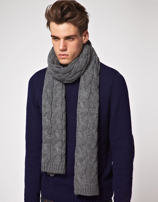 Мужские способы носить шарф стиль