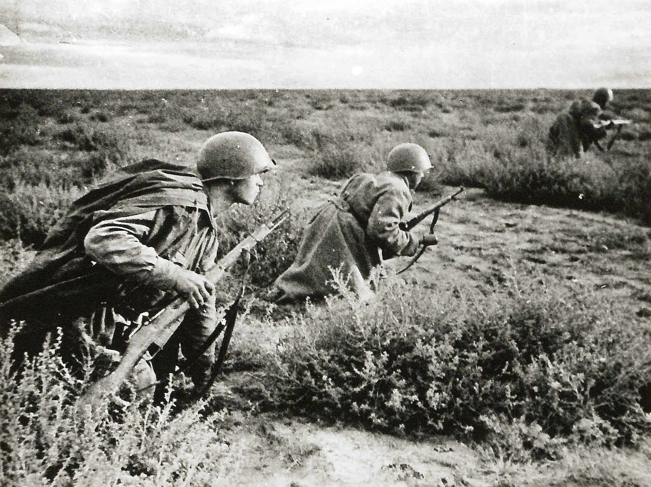 1941. Советские солдаты во время Ростовской операции