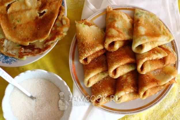 Фото сладких кабачковых блинчиков