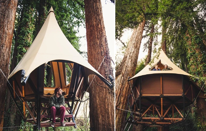 Домик-палатка Treewalker гарантирует полное единение с природой.
