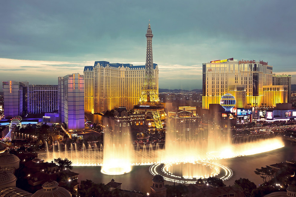 Фонтан Bellagio (Лас-Вегас) — самый знаменитый танцующий фонтан Америки