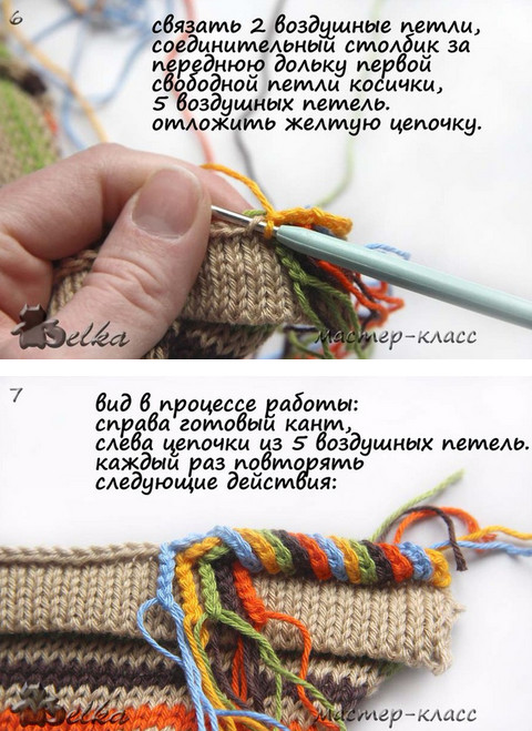 Интересная и простая идея оформления горловины трикотажного изделия вязание