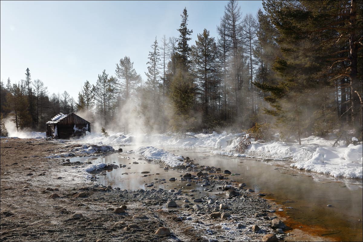 Пять физических состояний воды Уакита . Бурятия. Россия дальние дали