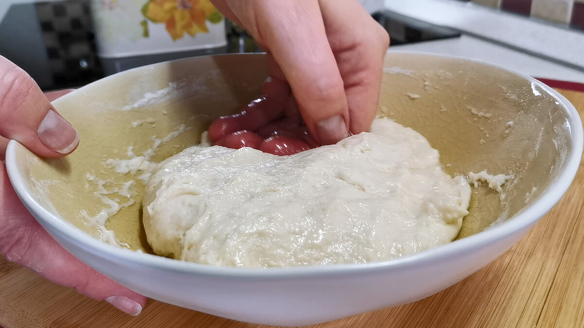 Лепешки с сыром по рецепту Хачапури. Способ без вымешивания теста руками (можно делать с разными начинками)