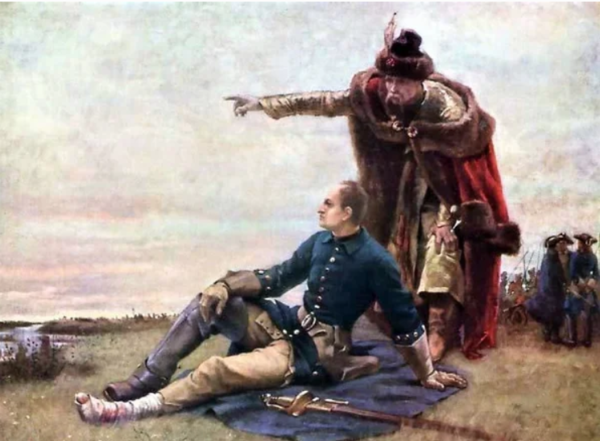 Густав Седерстрем. Мазепа и Карл XII после Полтавской битвы (фрагмент) 