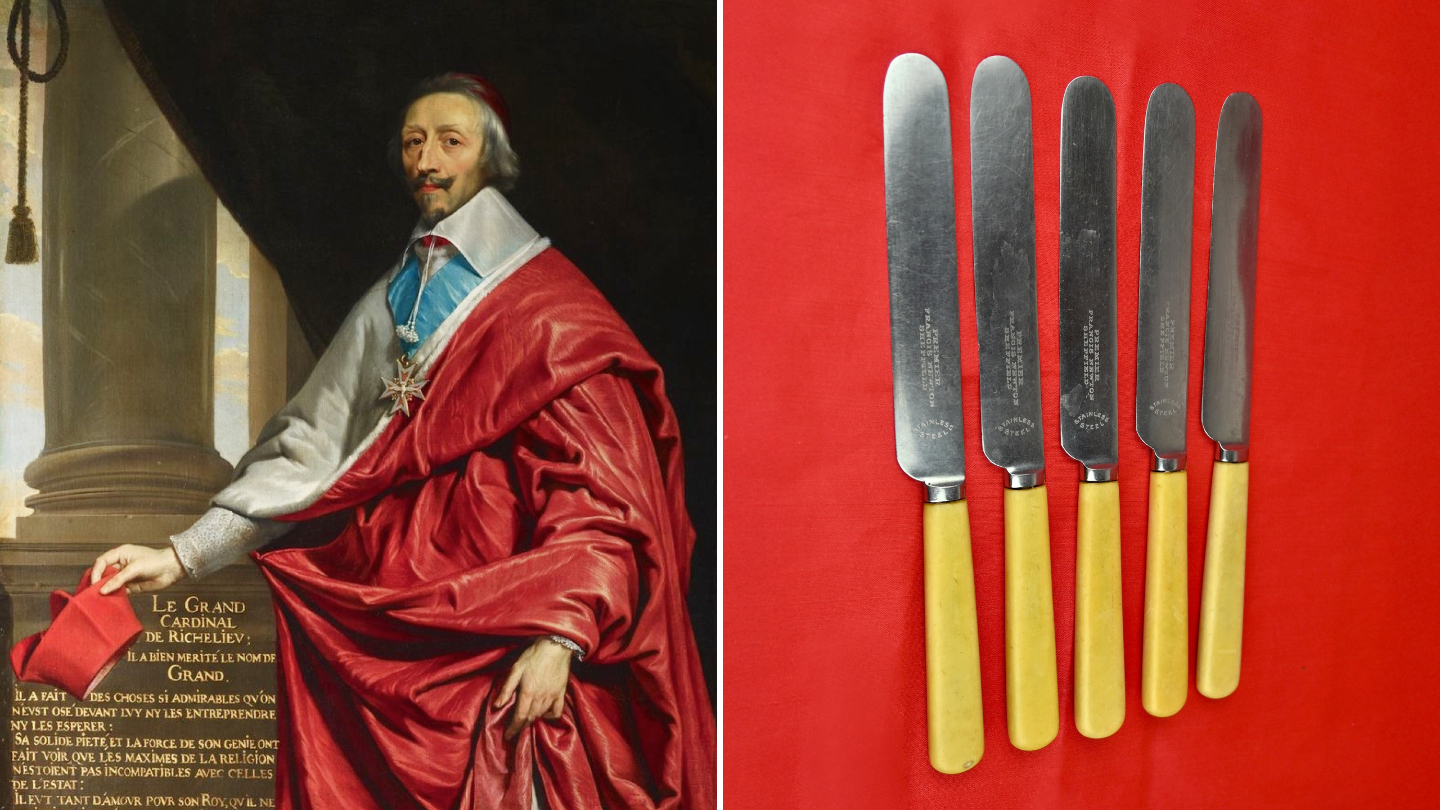 Как кинжалы превратились в столовые ножи Ришелье, столовый, столовые, кардинал, ножей, Франции, только, форму, стейка, застолья, появились, Однако, эпоху, обычай, популяризировал, именно, масла, время, стала, Кардинал