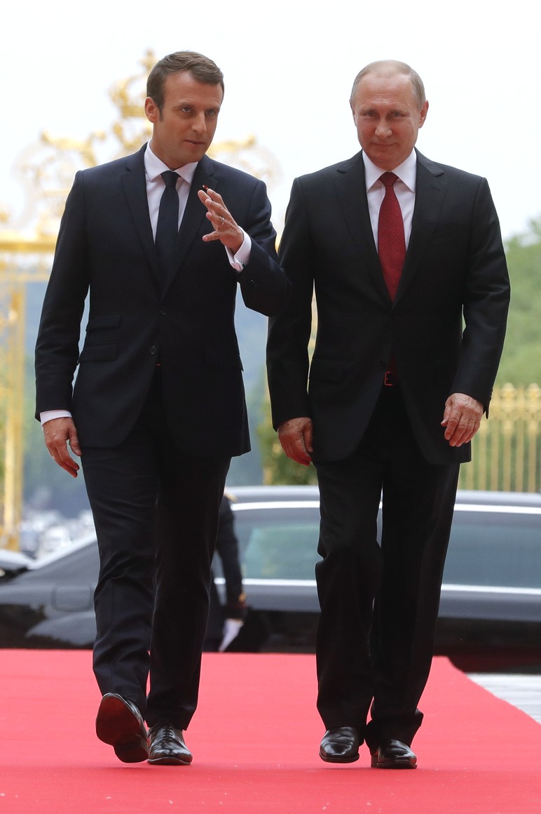 Путин и Макрон в Версале