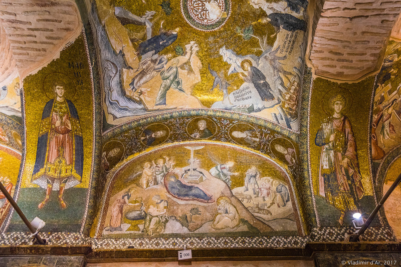 Рождество Христово (нижняя часть). Мозаики и фрески монастыря Хора.