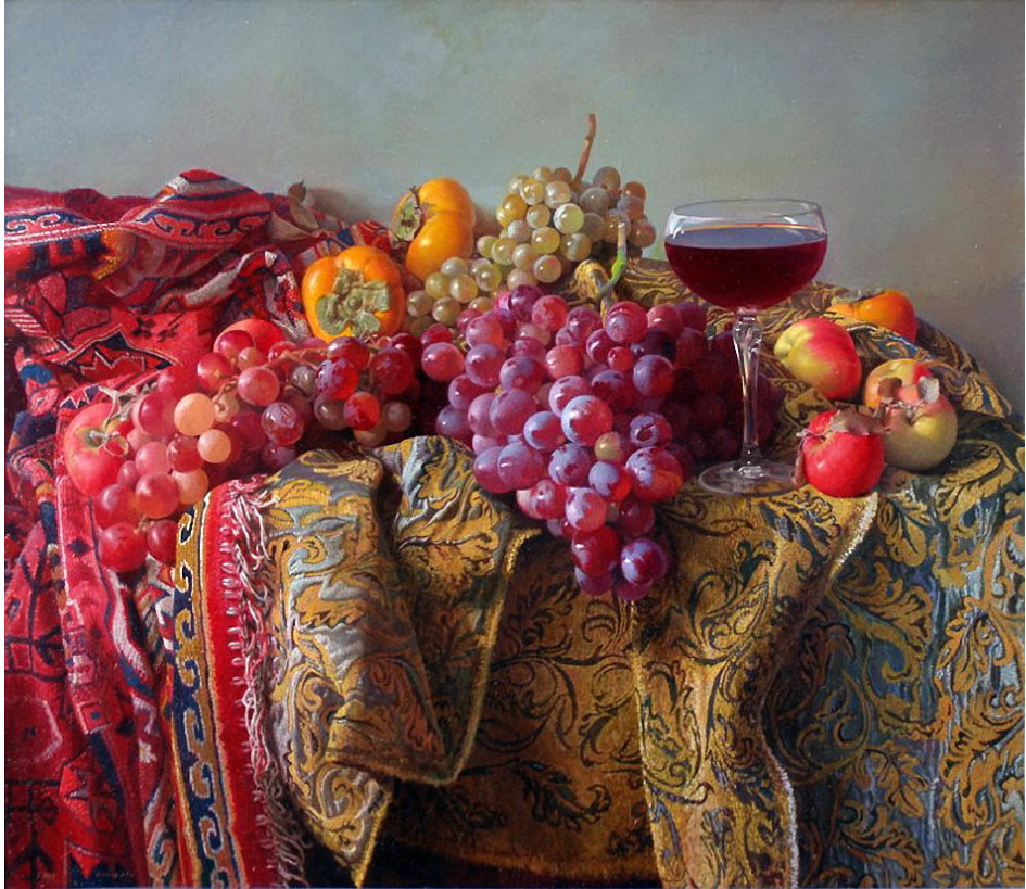 Художник Александр Саидов. Луч солнца в каждой грозди винограда