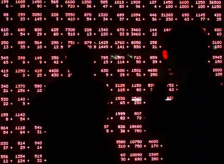 Passers-by are silhouetted against a stock quotation board as they look at share prices outside a Tokyo securites brokerage March 21, 2001. Tokyo's Nikkei average jumped more than seven percent on Wednesday, its biggest one-day gain in nine years. The Nikkei average surged 912.97 points to 13,103.94. TA/DL