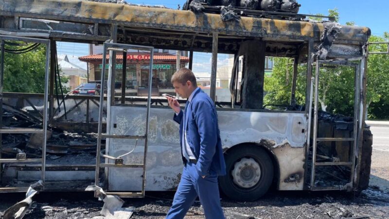 Прокуратура Крыма проводит проверку в связи с возгоранием рейсового автобуса в Симферополе