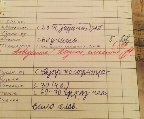 Смешные замечания в школьных дневниках Смешные замечания в школьных дневниках