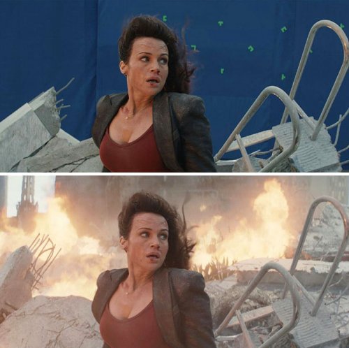 Instagram-аккаунт, показывающий сцены из фильмов до и после добавления спецэффектов Instagram-аккаунт, показывающий сцены из фильмов до и после добавления спецэффектов