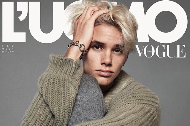 18-летний сын Дэвида и Виктории Бекхэм Ромео дебютировал на страницах L&#039;Uomo Vogue