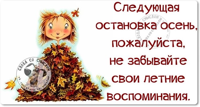Прикольные фразочки в картинках: Последнему дню лета посвящается 