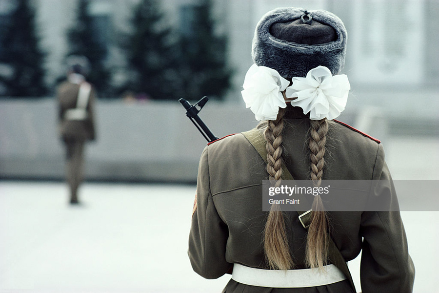 Female soldier Russia