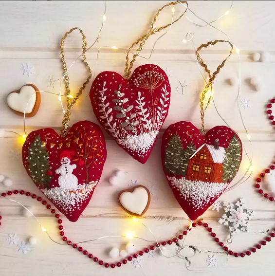 Вышито с любовью: очаровательные сердечки от ksenijaflowerstich сердечки, Сердечко, своим, такой, теплой, вышивкой, милые, сомнения, наполнят, любой, уютомТакое, своей, сердечко, станет, чудесным, трогательным, подарком, любому, празднику, например
