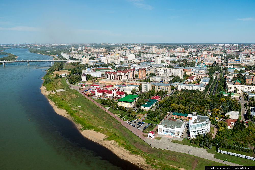 Омск с вертолёта