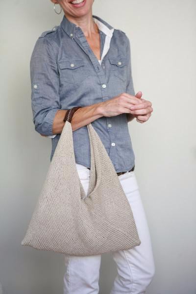 Простая сумка спицами: мастер-класс вязание на спицах.