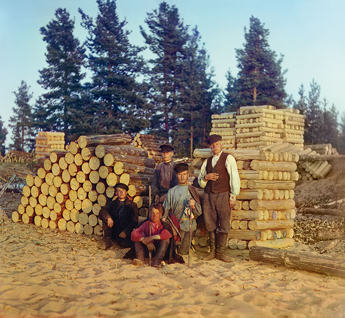 Пильщики на Вытегде. 1909 год 