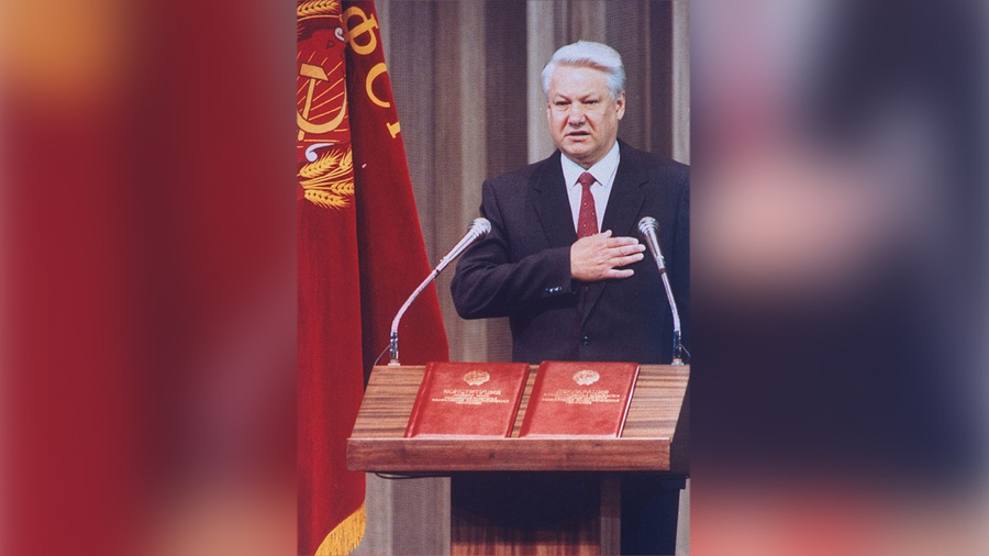 <p>Инаугурация первого президента России Бориса Ельцина в 1991 году. Фото © Getty Images / Sergei Guneyev</p>