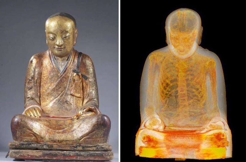  В скульптуре Будды нашли мумифицированного монаха будда, монах