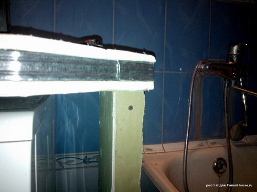 Столешница из плитки в ванную своими руками