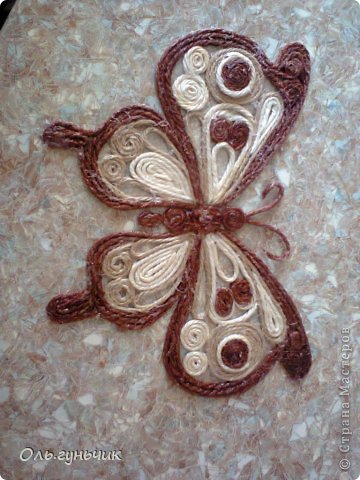 Бабочка в технике шпагатная филигрань Бабочка в технике шпагатная филигрань своими руками,шпагатная филигрань