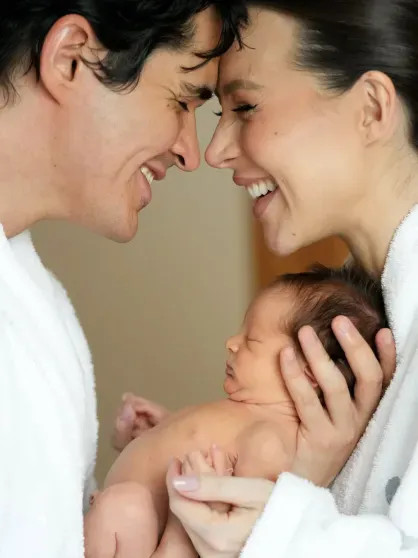 Лерчек и Луис Сквиччиарини с сыном