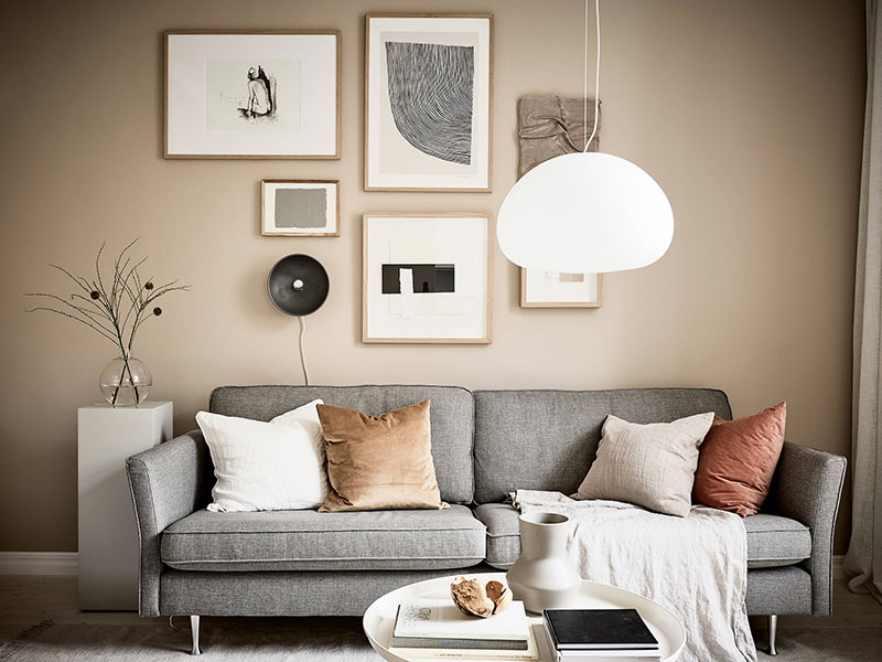 Маленькая квартира в песочных оттенках в скандинавском стиле Маленькая квартира в песочных оттенках в скандинавском стиле Гетеборг,желтый цвет,интерьер и дизайн,квартира,малометражка,Скандинавский стиль,Швеция