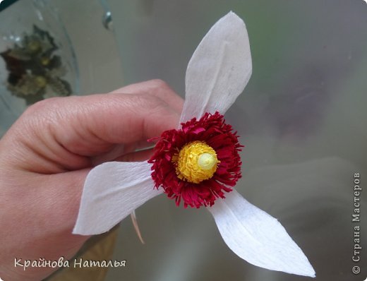 Мастер-класс Поделки электрические Флористика искусственная День рождения Бумагопластика Моделирование конструирование МК МАГНОЛИИ в технике кристальных цветов Бумага гофрированная фото 19