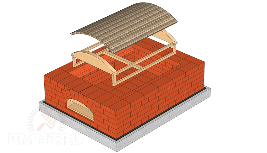 как сложить свод русской печи видео