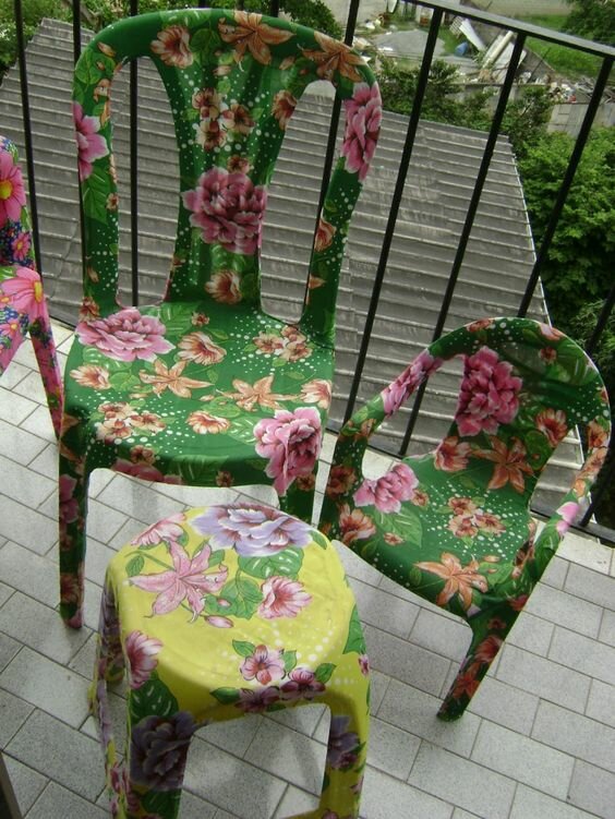 7 идей, как обновить пластиковый стул для дачи 7 идей, как обновить пластиковый стул для дачи домашний досуг,мебель,полезные советы,своими руками